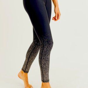 NWT Metallic raindrop foil high waist Black leggings